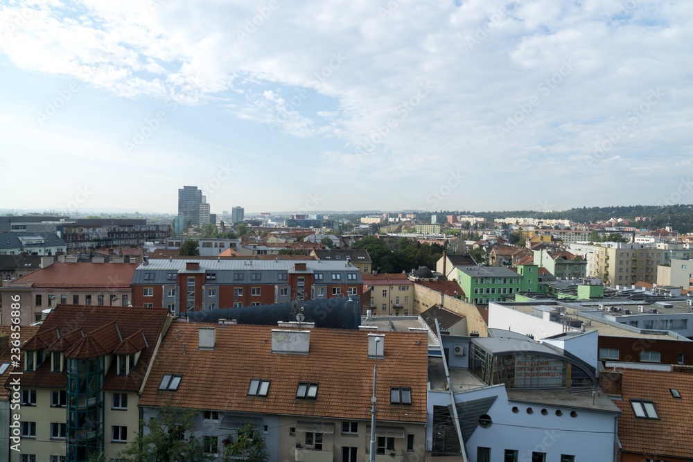 Brno, Czech Republic - Sep 12 2018: View to the streets of Brno city center. Czech Republic
