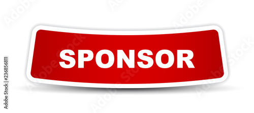 red vector banner sponsor