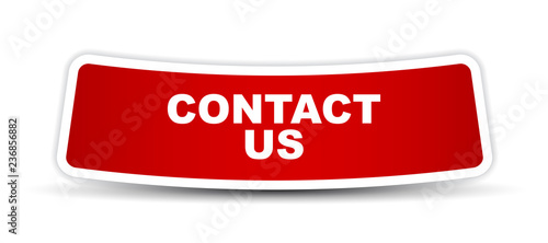 red vector banner contact us