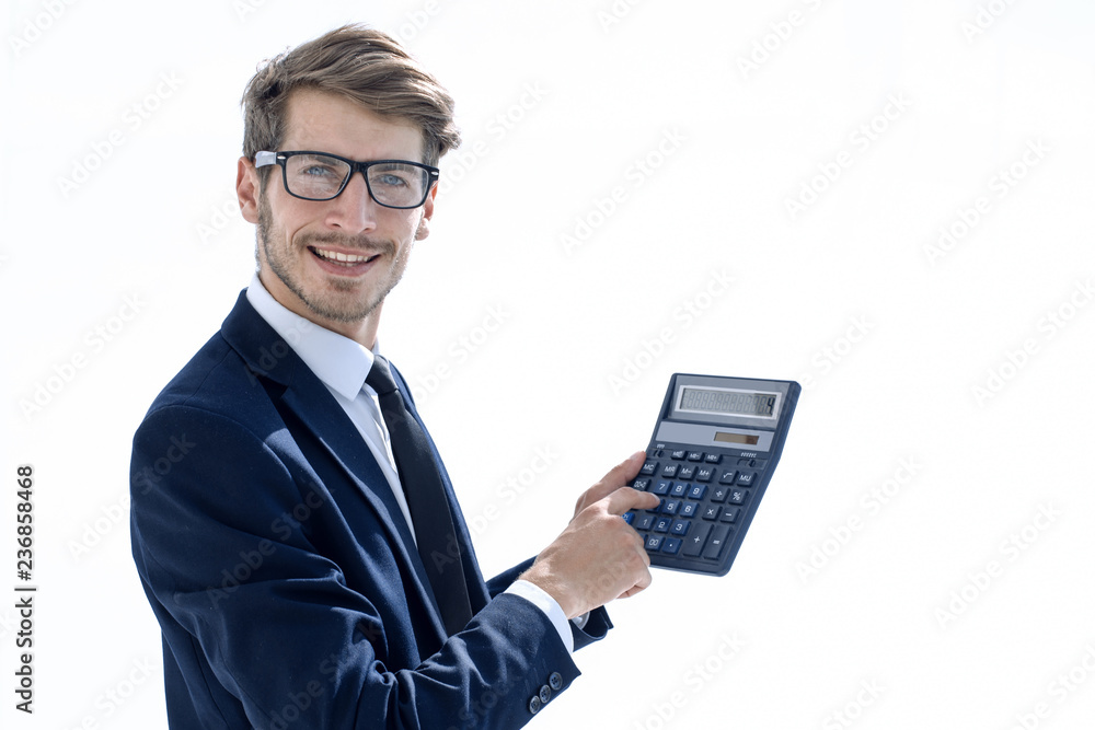 man is pointing at a calculator man is pointing at a calculator