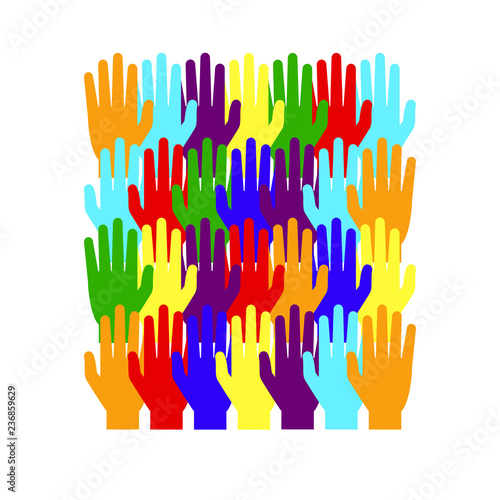 Hands of different colors