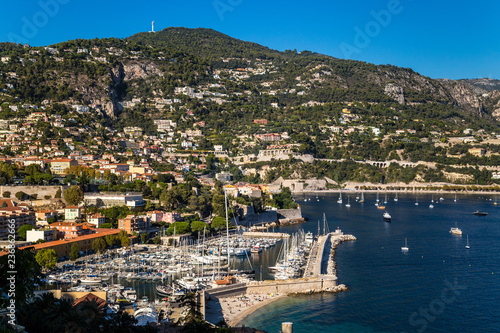 View to a beautiful bay in French Riviera