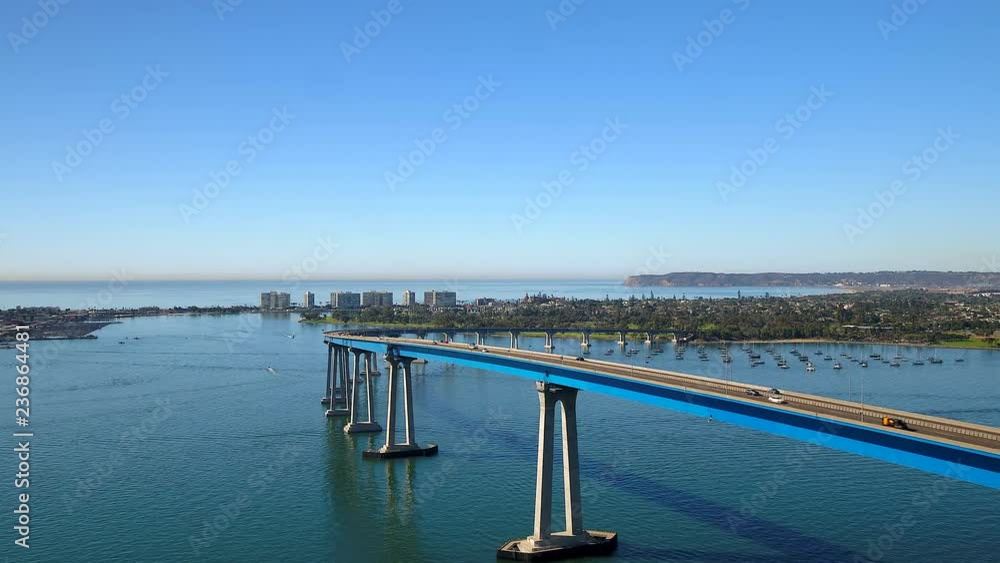 Coronado Bridge Aerial Leading to Island Coronado Bridge Aerial Leading to Island