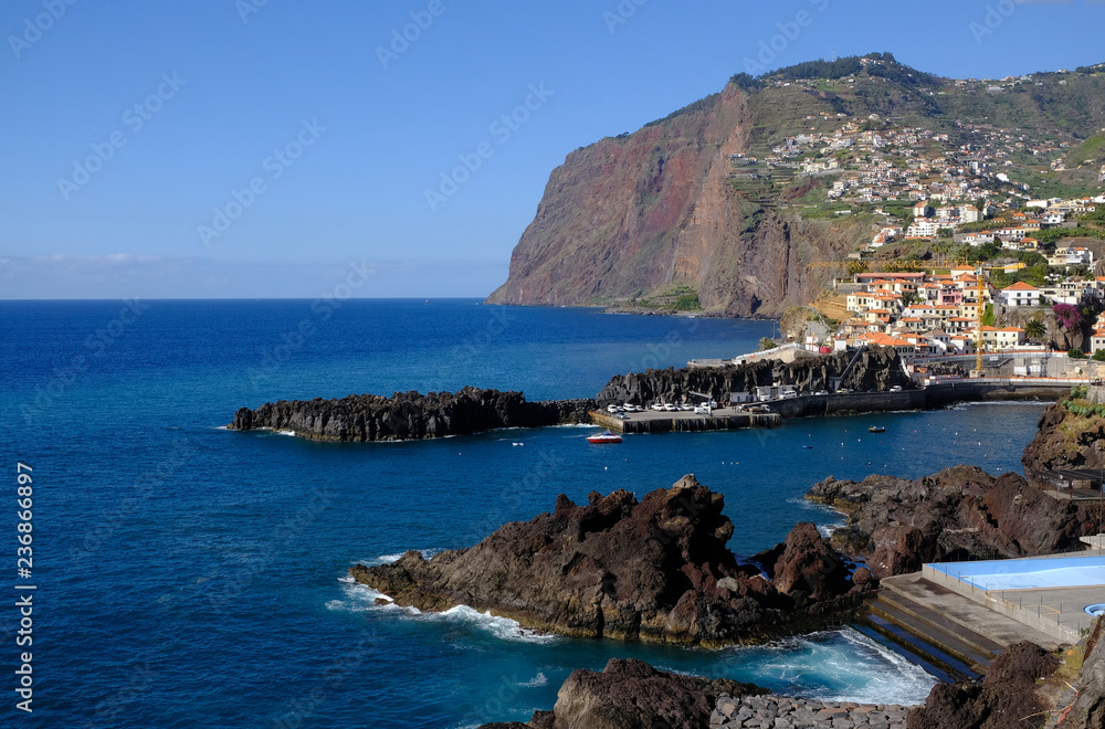Cabo Girao cliff and Camara De Lobos, Madeira Island, Portugal