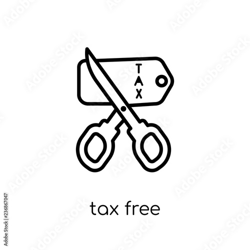 Tax free icon from Delivery and logistic collection.