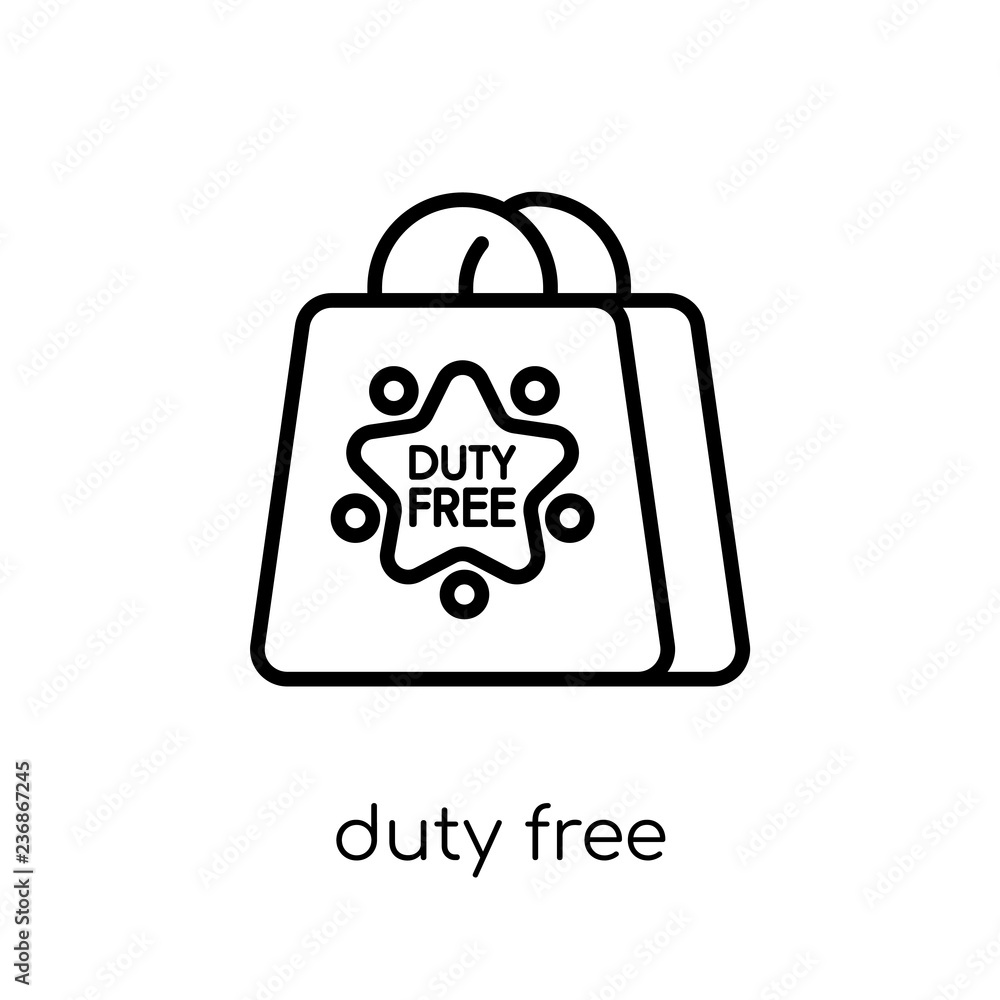 Duty free icon from Delivery and logistic collection.