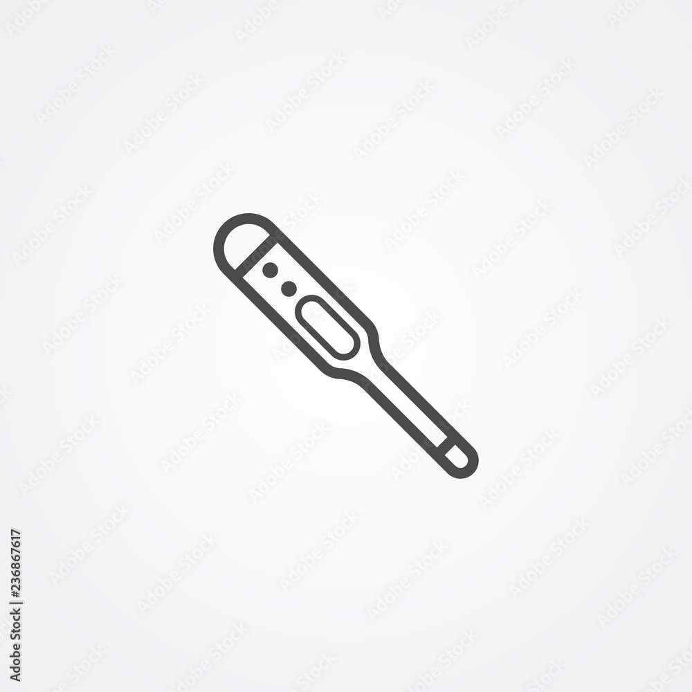 Digital thermometer vector icon sign symbol Digital thermometer vector icon sign symbol