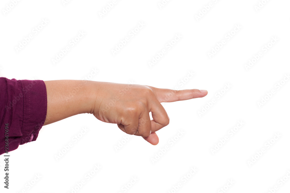 Hands Gesture Set Isolated on White, Pointing Forward Hands Gesture Set Isolated on White, Pointing Forward