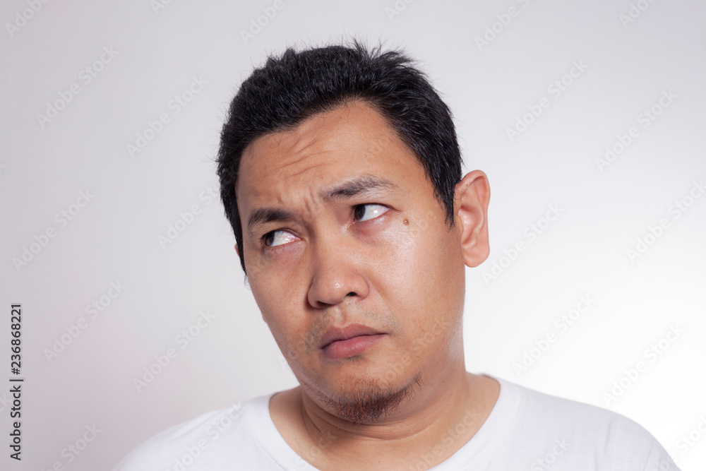 Funny Asian Man Thinking Funny Asian Man Thinking
