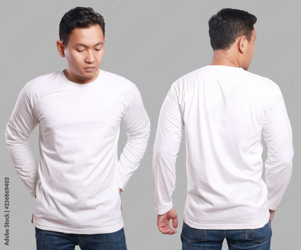 White Long Sleeved Shirt Design Template White Long Sleeved Shirt Design Template