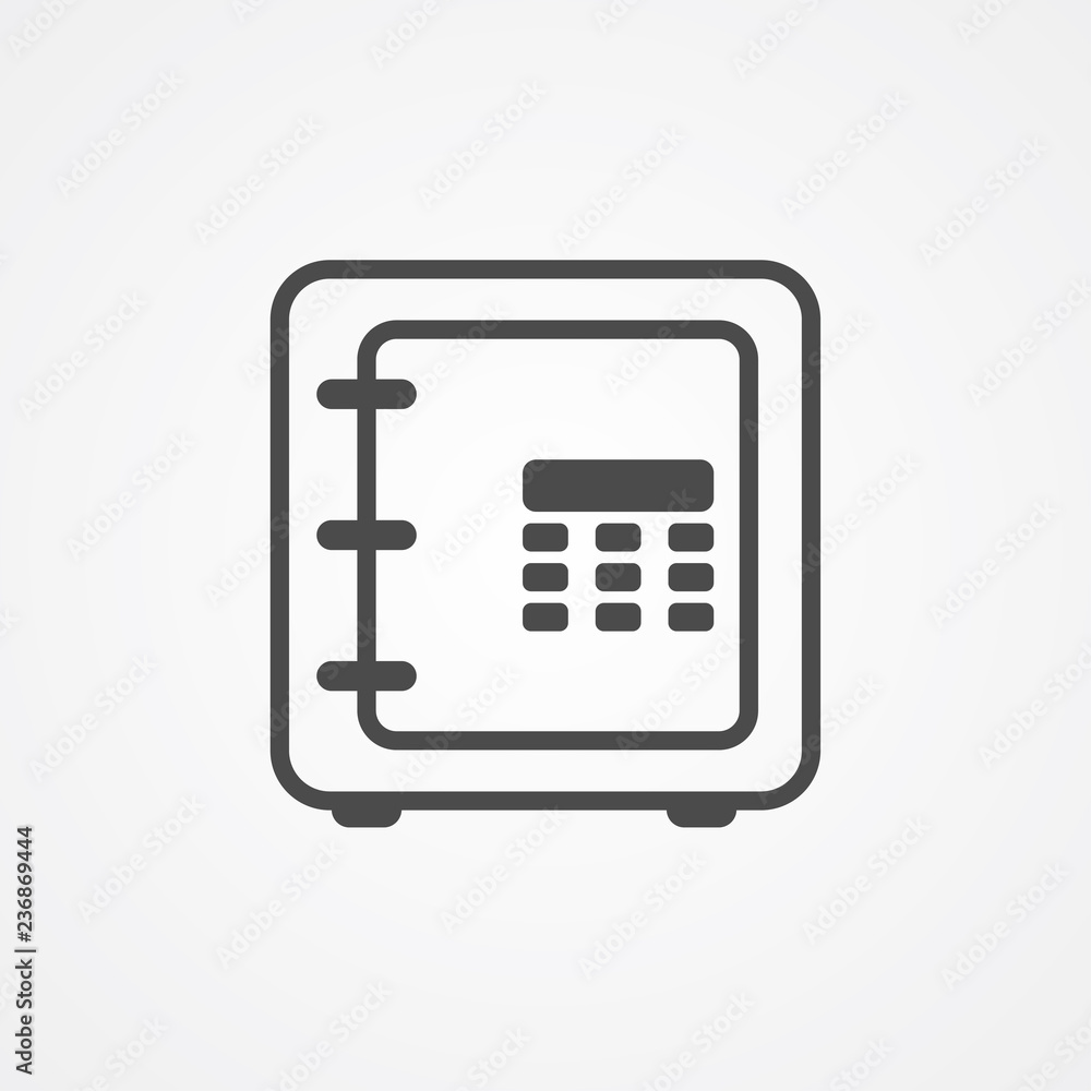 Safe box vector icon sign symbol Safe box vector icon sign symbol