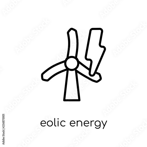 Eolic energy icon from Ecology collection.
