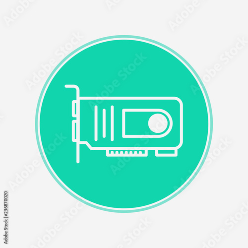 Videocard vector icon sign symbol