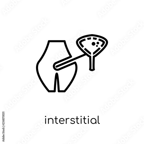 Interstitial cystitis icon. Trendy modern flat linear vector Interstitial cystitis icon on white background from thin line Diseases collection