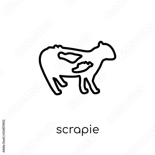 Scrapie icon. Trendy modern flat linear vector Scrapie icon on white background from thin line Diseases collection photo