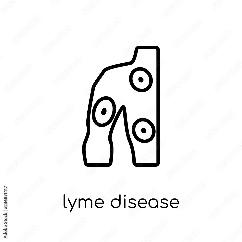 Lyme disease icon. Trendy modern flat linear vector Lyme disease icon