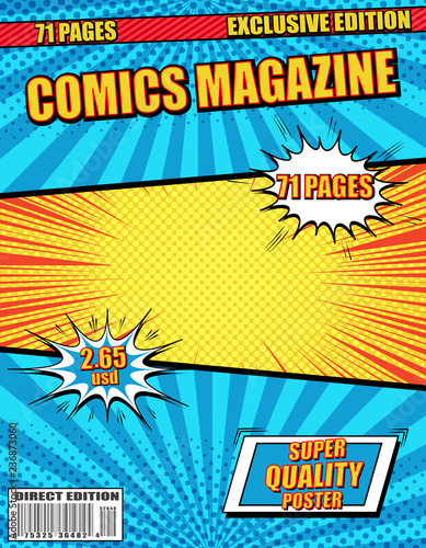 Colorful comics magazine