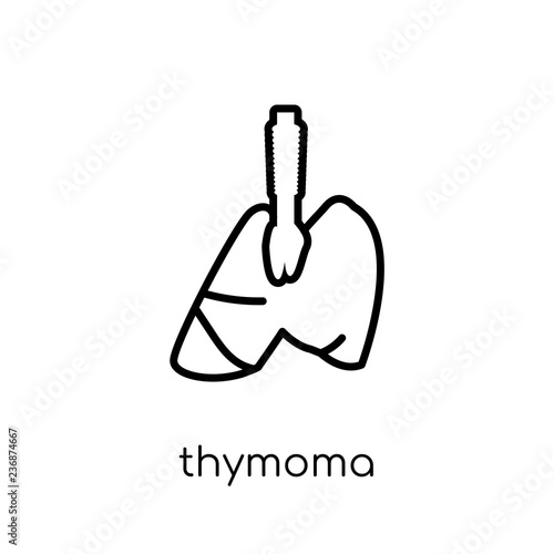 Thymoma icon. Trendy modern flat linear vector Thymoma icon on white background from thin line Diseases collection photo