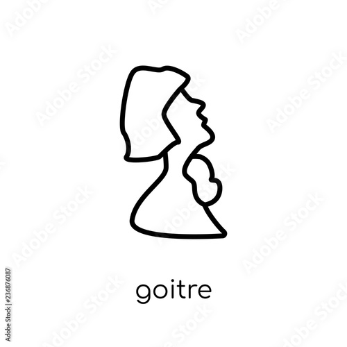 Goitre icon. Trendy modern flat linear vector Goitre icon on white background from thin line Diseases collection photo