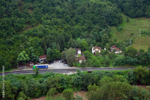 View from Maglič castle to Ibar highway