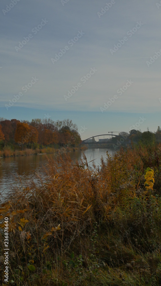 Herbstlandschaft am Wasser Herbstlandschaft am Wasser