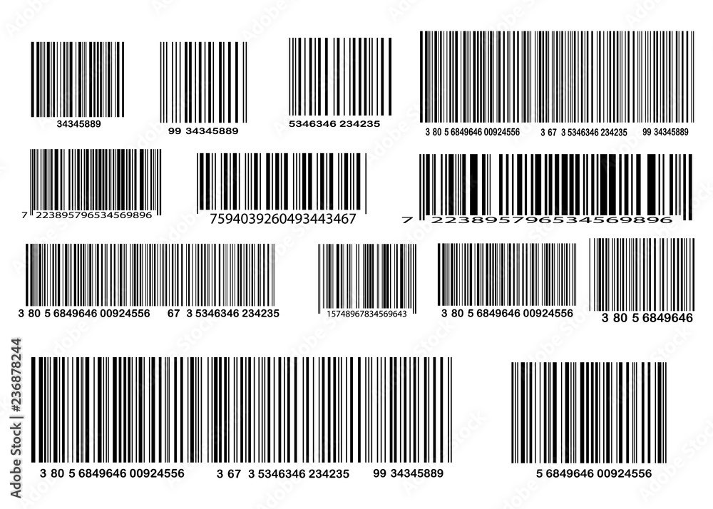 Realistic bar code icon. A modern simple flat barcode. Marketing, the concept of the Internet. Realistic bar code icon. A modern simple flat barcode. Marketing, the concept of the Internet.