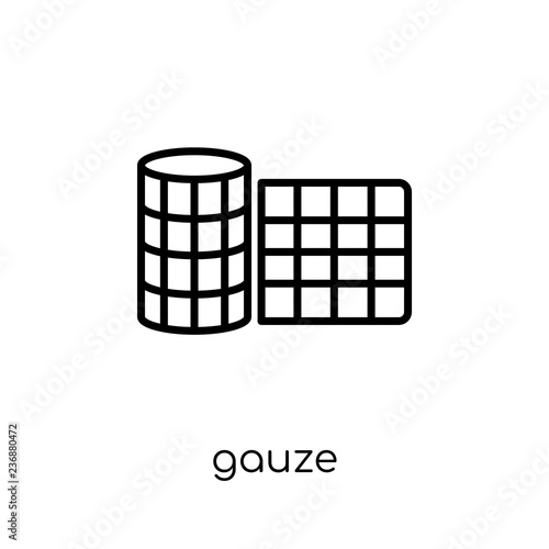 Gauze icon. Trendy modern flat linear vector Gauze icon on white background from thin line Dentist collection