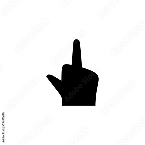 Hand, fingers, gesture, middle finger icon. Element of hand icon for mobile concept and web apps. Detailed Hand, fingers, gesture, middle finger icon can be used for web and mobile