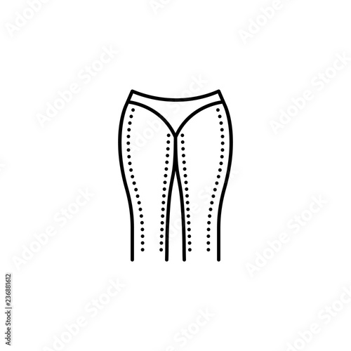 Woman legs,  liposuction icon. Element of anti aging outline icon for mobile concept and web apps. Thin line Woman legs,  liposuction icon can be used for web and mobile