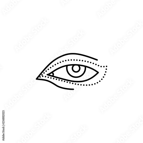 Eye wrinkle, blepharoplasty icon. Element of anti aging outline icon for mobile concept and web apps. Thin line Eye wrinkle, blepharoplasty icon can be used for web and mobile