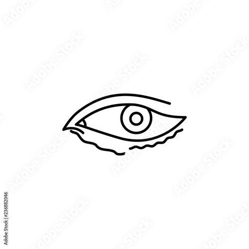 Eye wrinkle, woman eye icon. Element of anti aging outline icon for mobile concept and web apps. Thin line Eye wrinkle, woman eye icon can be used for web and mobile