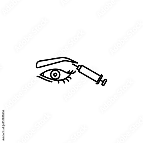 Brow lift, woman eye icon. Element of anti aging outline icon for mobile concept and web apps. Thin line Brow lift, woman eye icon can be used for web and mobile