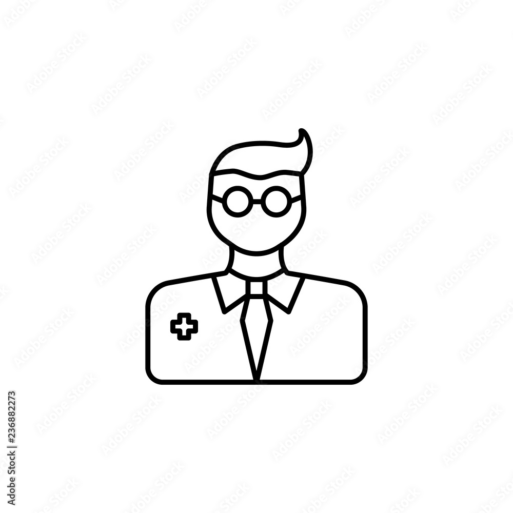 doctor, man icon. Element of anti aging outline icon for mobile concept and web apps. Thin line doctor, man icon can be used for web and mobile doctor, man icon. Element of anti aging outline icon for mobile concept and web apps. Thin line doctor, man icon can be used for web and mobile