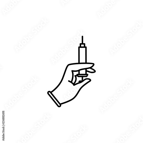 Woman, drug, injection icon. Element of anti aging outline icon for mobile concept and web apps. Thin line Woman, drug, injection icon can be used for web and mobile