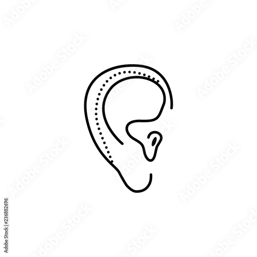 Ear plastic surgery icon. Element of anti aging outline icon for mobile concept and web apps. Thin line Ear plastic surgery icon can be used for web and mobile