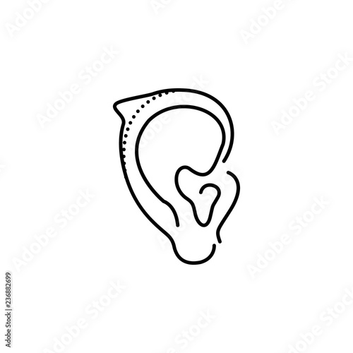 Ear plastic surgery icon. Element of anti aging outline icon for mobile concept and web apps. Thin line Ear plastic surgery icon can be used for web and mobile