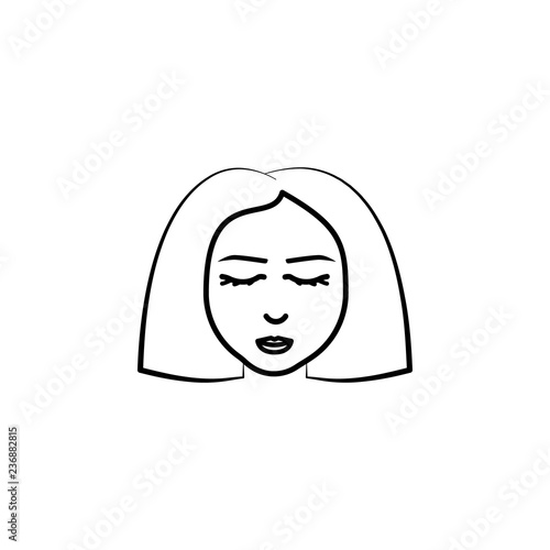 Woman, short hair icon. Element of anti aging outline icon for mobile concept and web apps. Thin line Woman, short hair icon can be used for web and mobile