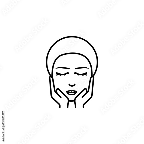 Woman, cosmetic, massage icon. Element of anti aging outline icon for mobile concept and web apps. Thin line Woman, cosmetic, massage icon can be used for web and mobile