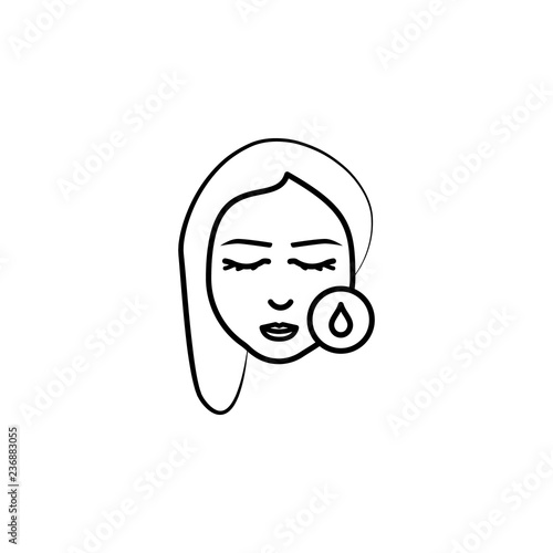 Woman, make-up, skin icon. Element of anti aging outline icon for mobile concept and web apps. Thin line Woman, make-up, skin icon can be used for web and mobile