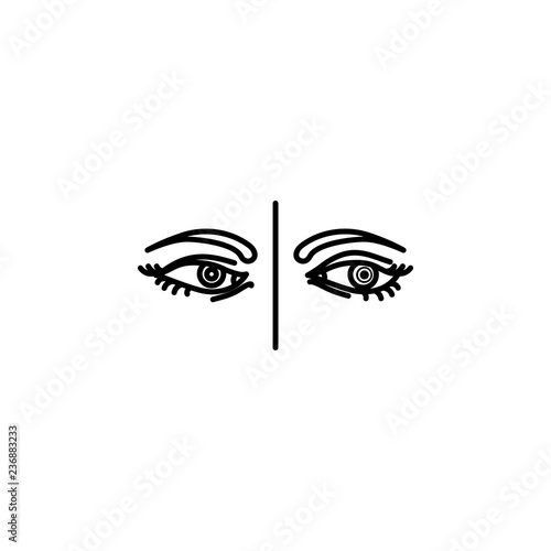 Eyes,  Contact lens icon. Element of anti aging outline icon for mobile concept and web apps. Thin line Eyes,  Contact lens icon can be used for web and mobile