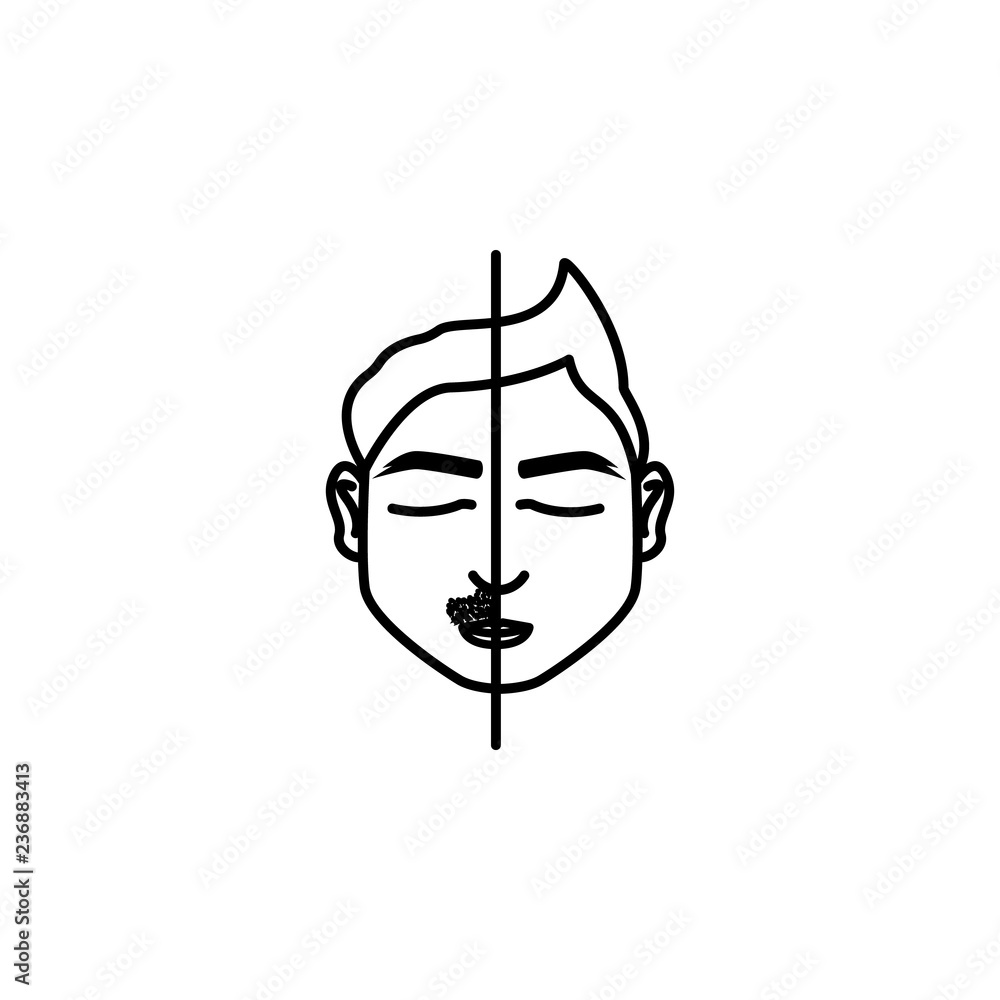 Man mustache cutting icon. Element of anti aging outline icon for mobile concept and web apps. Thin line Man mustache cutting icon can be used for web and mobile Man mustache cutting icon. Element of anti aging outline icon for mobile concept and web apps. Thin line Man mustache cutting icon can be used for web and mobile