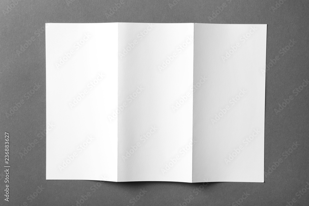 Blank brochure mock up on color background Blank brochure mock up on color background