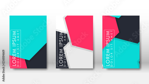Abstract cover with hexagon elements. book design concept. Futuristic business layout. Digital poster template.