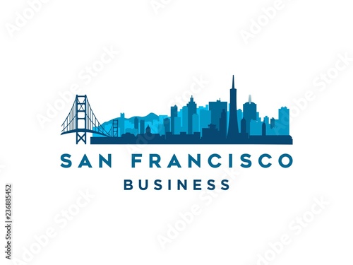 san francisco modern city landscape skyline logo design inspiration