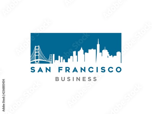 san francisco modern city landscape skyline logo design inspiration
