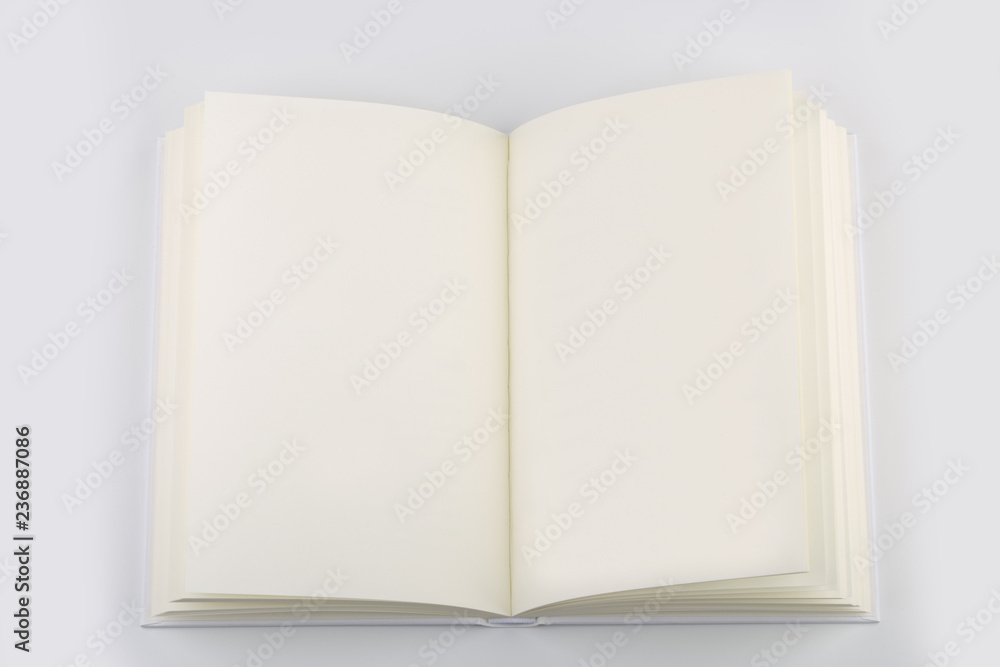 Blank White Book Or Notebook Isolated On White Blank White Book Or Notebook Isolated On White
