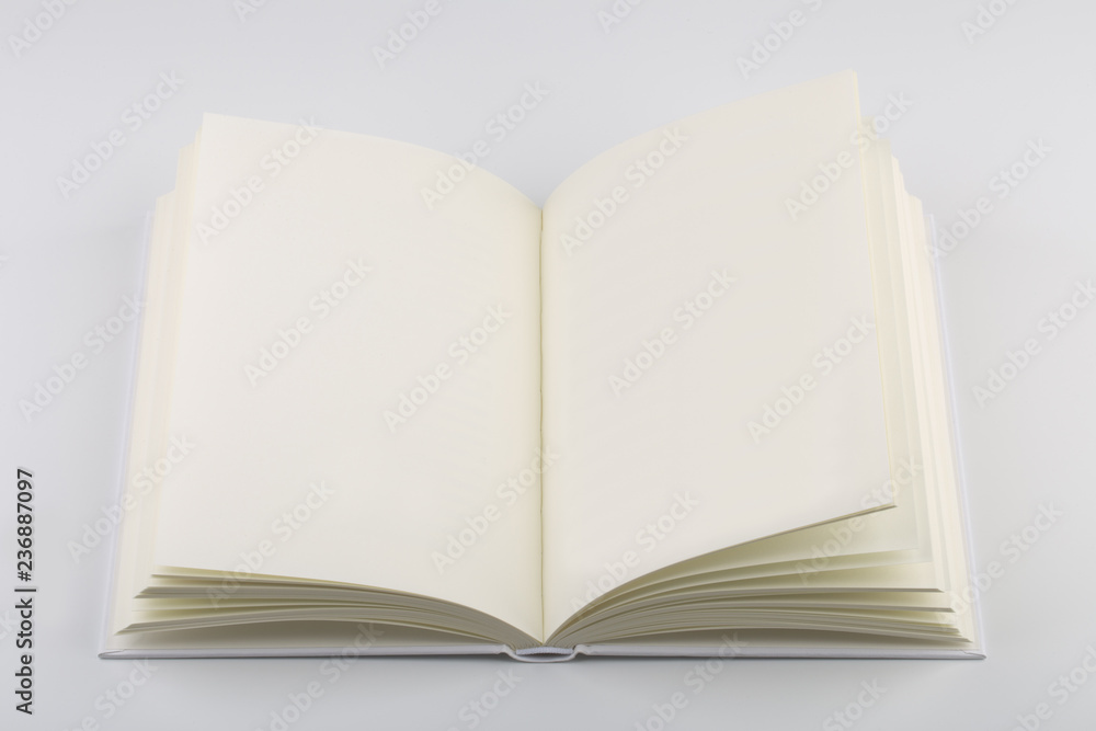 Blank White Book Or Notebook Isolated On White Blank White Book Or Notebook Isolated On White