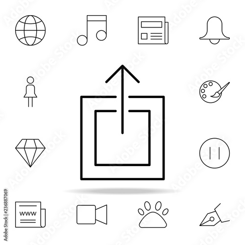 upload icon. Minimal Universal Theme icons universal set for web and mobile