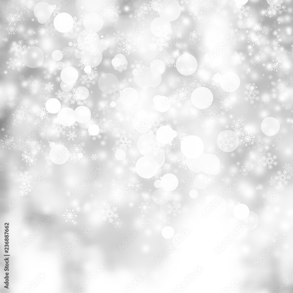 white blur abstract background. bokeh christmas blurred beautiful shiny Christmas lights