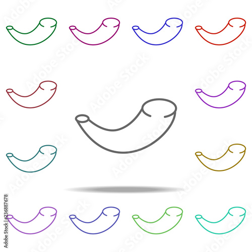 Shofar icon. Elements of hannukah in multi color style icons. Simple icon for websites, web design, mobile app, info graphics
